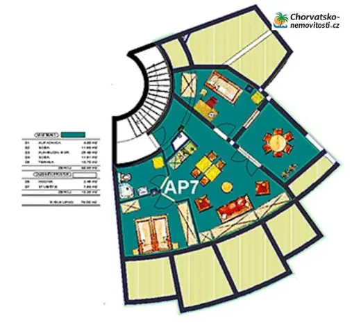 Prodej bytu 3+1, Stara Novalja, Chorvatsko, 61 m2
