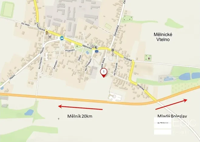 Prodej pozemku pro bydlení, Mělnické Vtelno, 1280 m2
