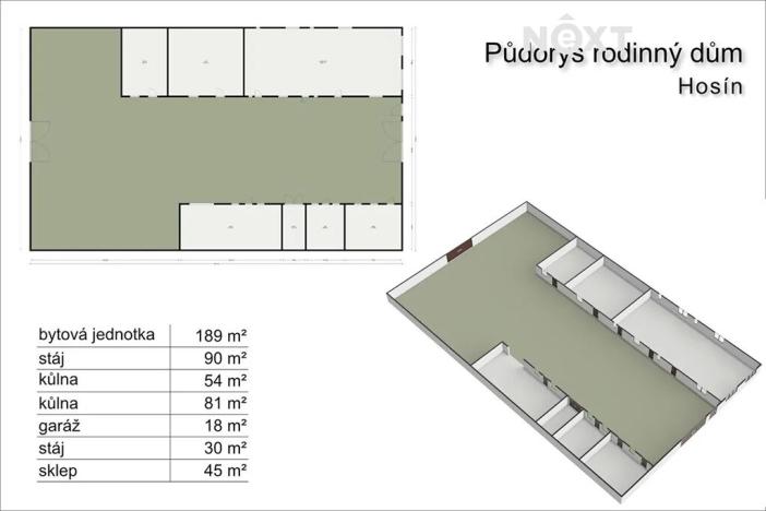 Prodej rodinného domu, Hosín, 120 m2