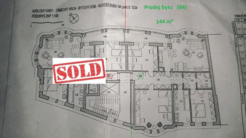 Prodej bytu 4+kk, Karlovy Vary, Zámecký vrch, 144 m2