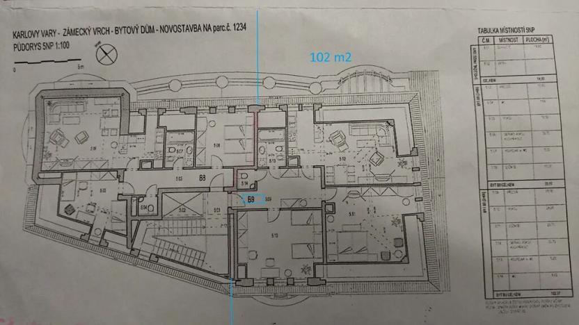 Prodej bytu 3+kk, Karlovy Vary, Zámecký vrch, 102 m2