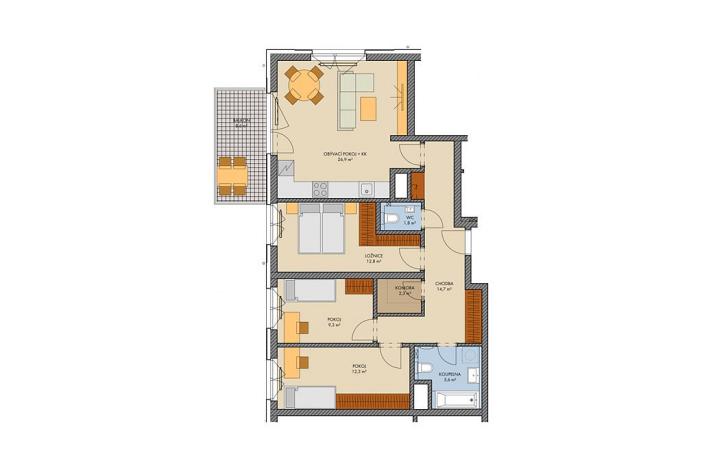 Prodej bytu 4+kk, Kralupy nad Vltavou, Nádražní, 92 m2