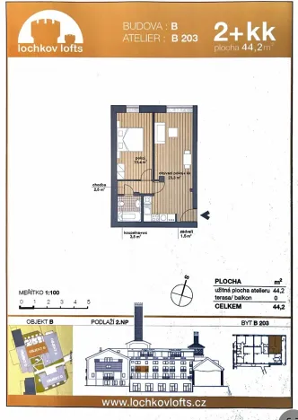 Prodej bytu 2+kk, Praha - Lochkov, U sladovny, 44 m2