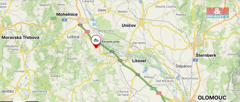 Prodej pozemku pro bydlení, Bílá Lhota - Červená Lhota, 1005 m2