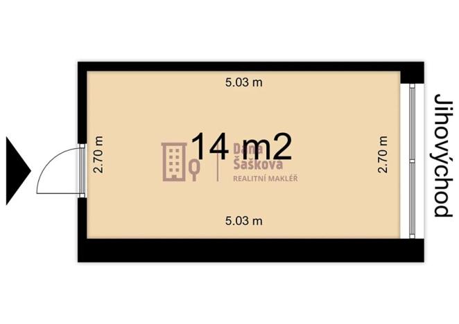 Pronájem kanceláře, Jindřichův Hradec, Pravdova, 14 m2