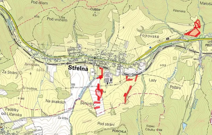 Prodej pole, Střelná, 21196 m2