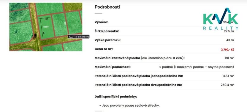 Prodej pozemku pro bydlení, Ostrov, 954 m2