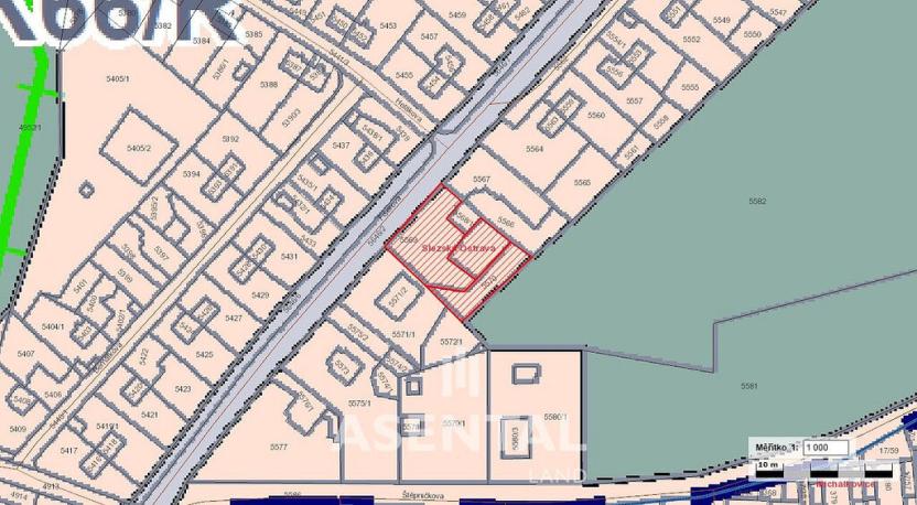 Prodej pozemku, Ostrava - Slezská Ostrava, Fišerova, 1277 m2