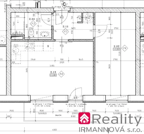 Prodej bytu 2+kk, Hrušovany nad Jevišovkou, Zahradní, 44 m2
