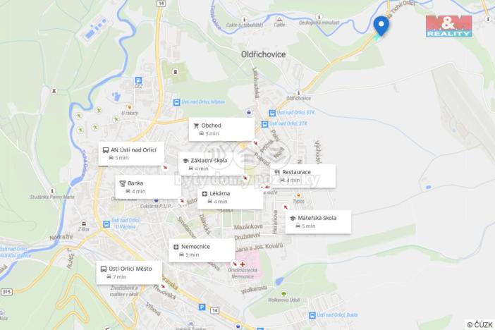 Prodej pozemku pro bydlení, Ústí nad Orlicí - Oldřichovice, 2166 m2