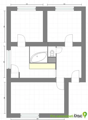 Prodej bytu 3+1, Strašice, 64 m2
