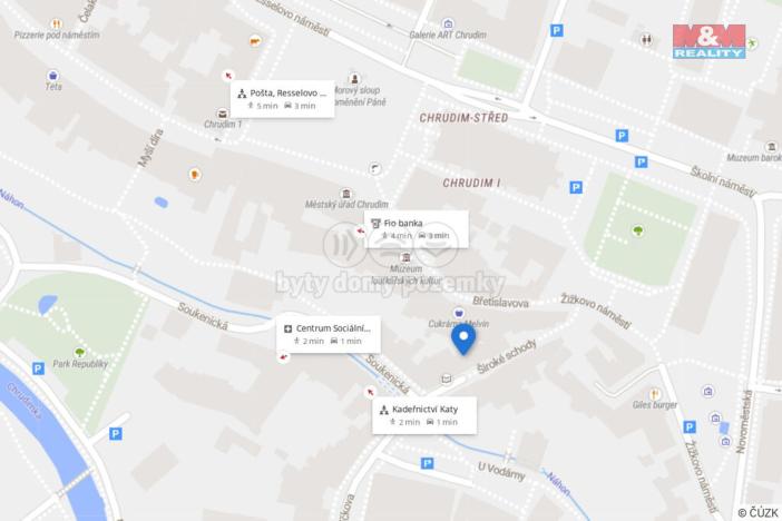 Pronájem obchodního prostoru, Chrudim - Chrudim II, Široké schody, 62 m2