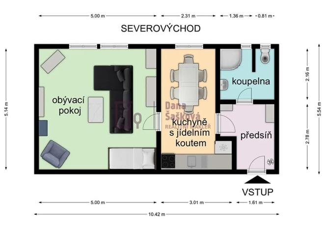 Prodej bytu 1+1, Jindřichův Hradec, Třebického, 63 m2