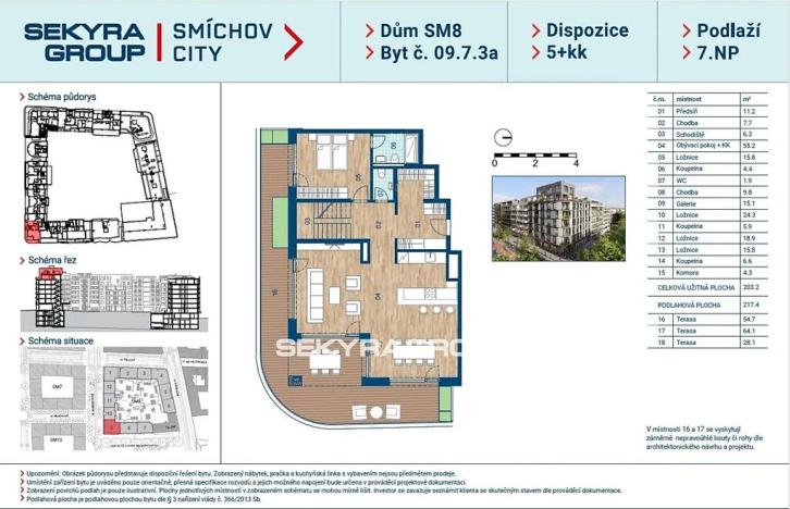 Prodej bytu 5+kk, Praha, Šiklové, 203 m2