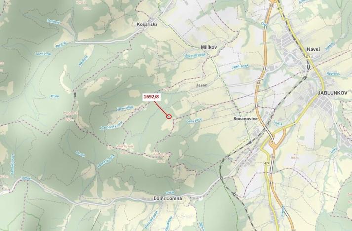 Dražba lesa, Návsí, 409 m2