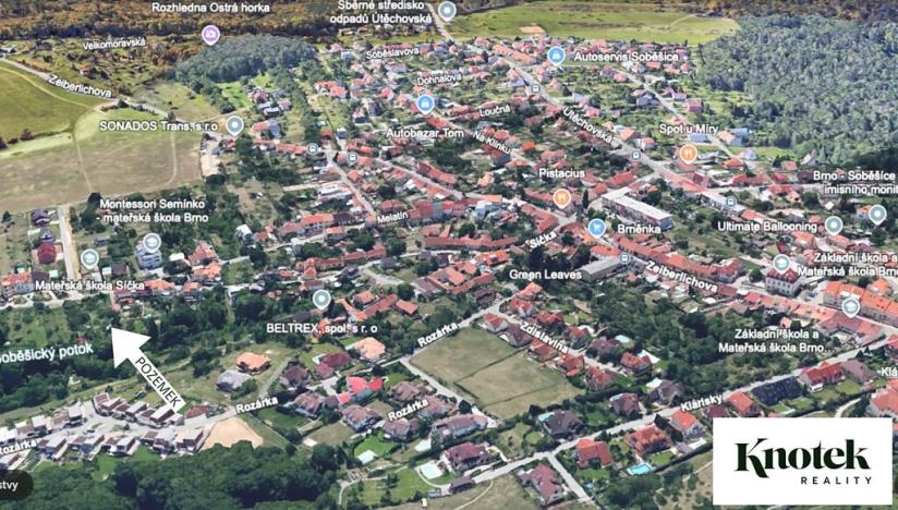 Prodej pozemku pro bydlení, Brno, Melatín, 1109 m2