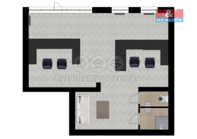 Prodej obchodního prostoru, Pacov, Myslíkova, 70 m2