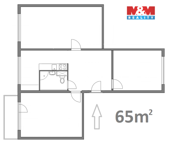 Prodej bytu 3+1, Klášterec nad Ohří, Na Vyhlídce, 65 m2