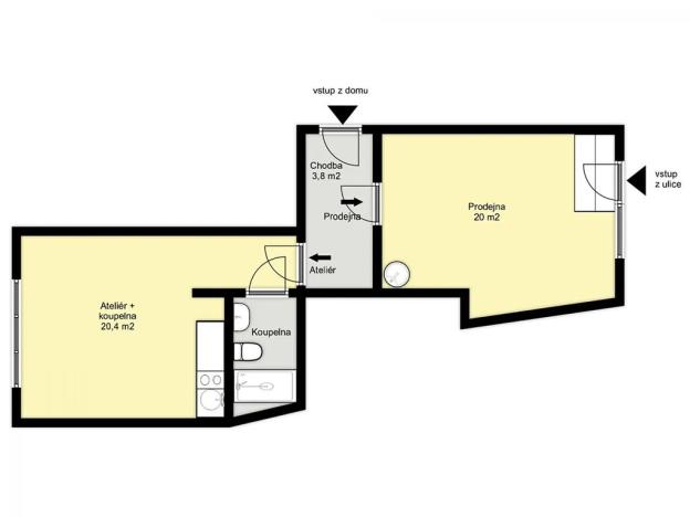 Prodej obchodního prostoru, Poděbrady, Hakenova, 40 m2