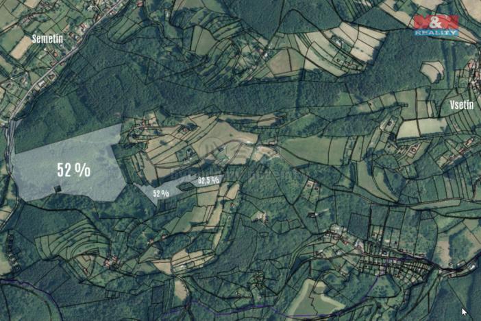 Prodej lesa, Vsetín, 50199 m2