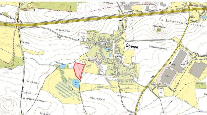 Prodej podílu pozemku pro bydlení, Úherce, 1927 m2