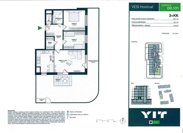 Prodej bytu 3+1, Praha - Hostivař, Nurmiho, 80 m2