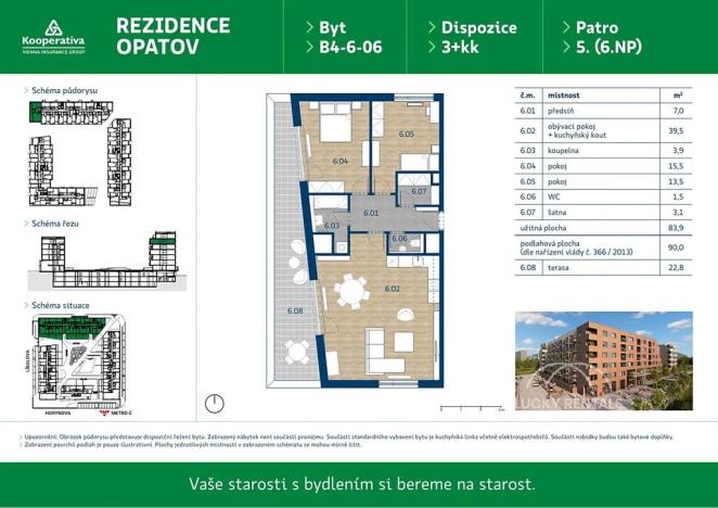 Pronájem bytu 3+kk, Praha - Chodov, Líbalova, 90 m2