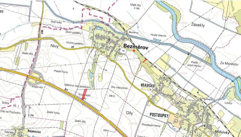 Prodej pole, Bezměrov, 7524 m2