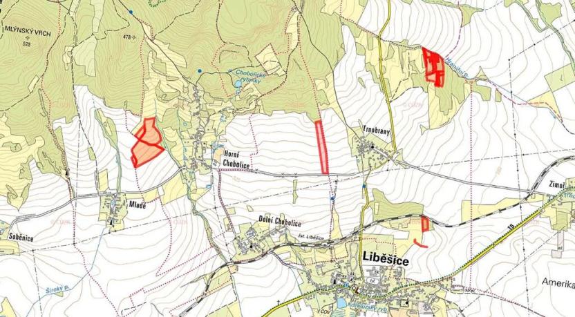 Prodej pole, Liběšice, 65224 m2