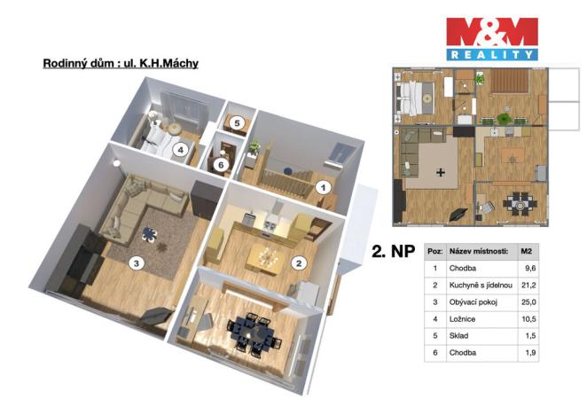 Prodej rodinného domu, Jirkov, K. H. Máchy, 246 m2