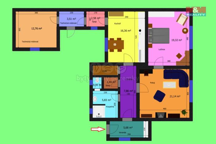 Prodej rodinného domu, Červené Pečky, Husova, 90 m2