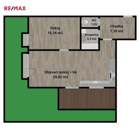 Prodej bytu 2+kk, Hradec Králové, Meruňková, 60 m2