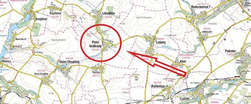 Prodej podílu pole, Polní Voděrady, 582 m2
