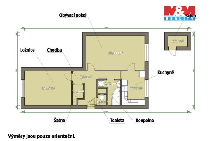 Prodej bytu 2+1, Sokolov, Švabinského, 59 m2