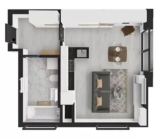 Pronájem bytu 1+kk, Heřmanova Huť, U Pondu, 34 m2