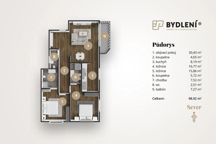 Prodej bytu 3+kk, Teplice, U Nových lázní, 93 m2