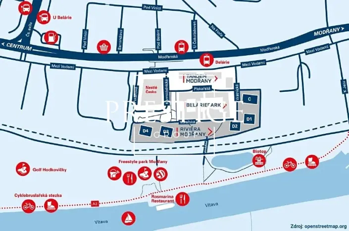Pronájem bytu 2+kk, Praha - Modřany, Vorařská, 54 m2