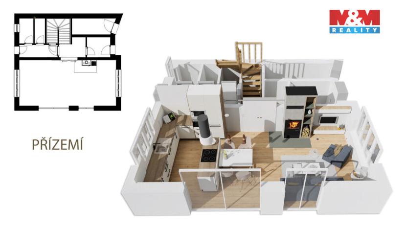 Prodej rodinného domu, Vykáň, 122 m2