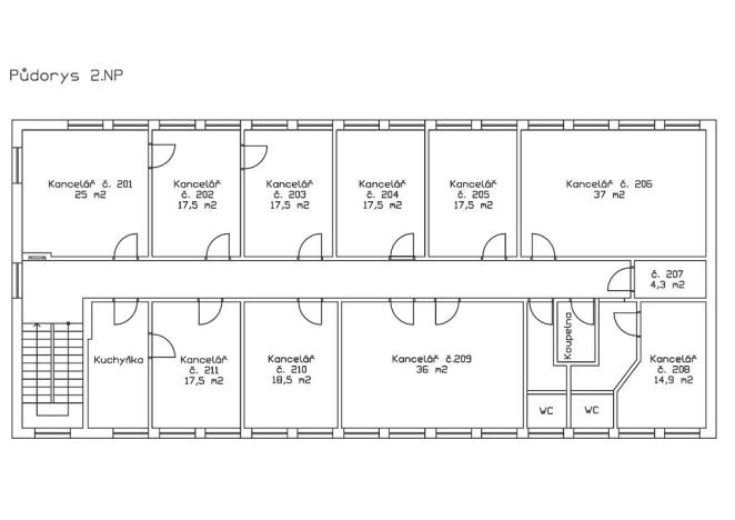 Pronájem kanceláře, Hustopeče, Bratislavská
