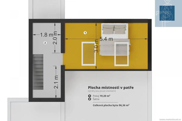 Prodej bytu 2+kk, Šestajovice, Komenského, 106 m2