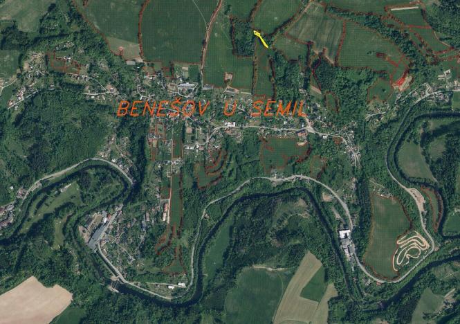Prodej pole, Benešov u Semil, 606 m2