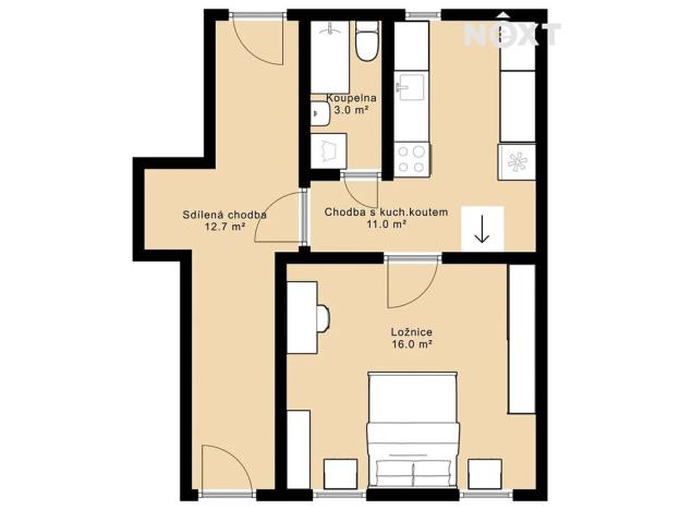 Prodej rodinného domu, České Budějovice, B. Martinů, 60 m2