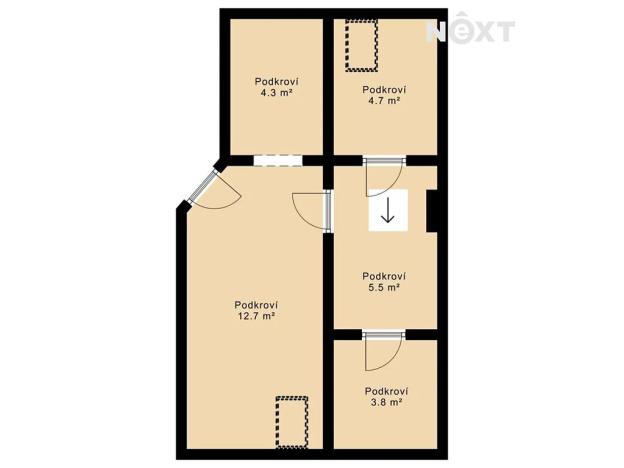 Prodej rodinného domu, České Budějovice, B. Martinů, 60 m2