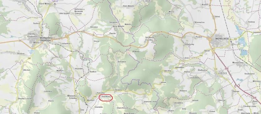 Prodej lesa, Městečko Trnávka, 4106 m2