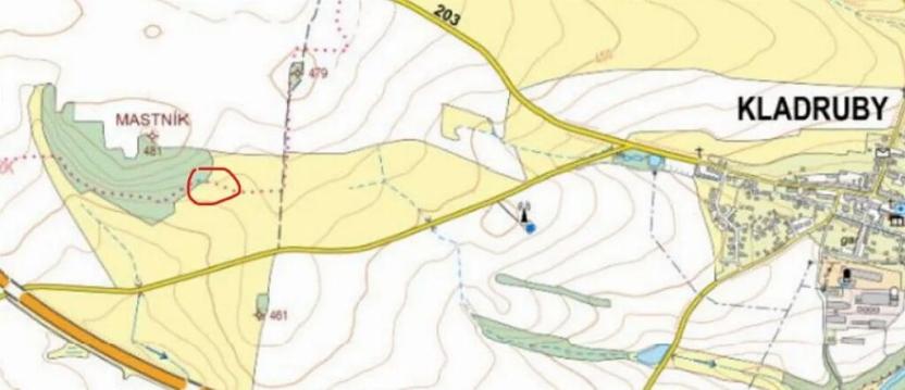 Prodej pozemku, Kladruby, 1234 m2