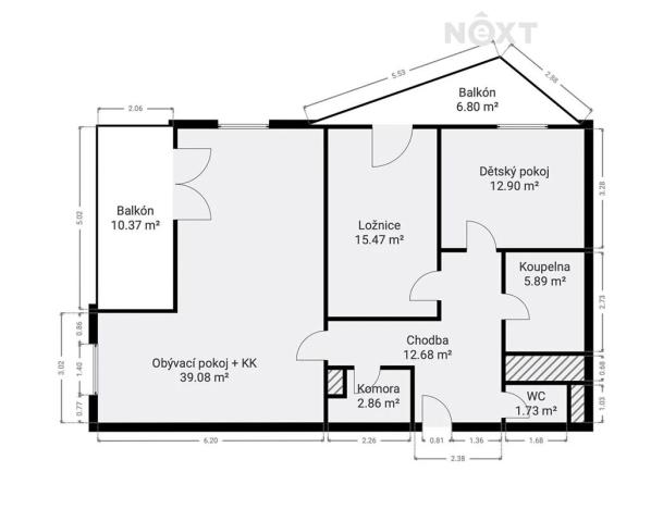 Prodej bytu 3+kk, Pardubice, Na Spravedlnosti, 91 m2