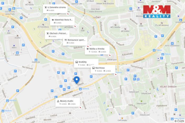 Prodej bytu 3+kk, Praha - Řeporyje, Dělená, 80 m2