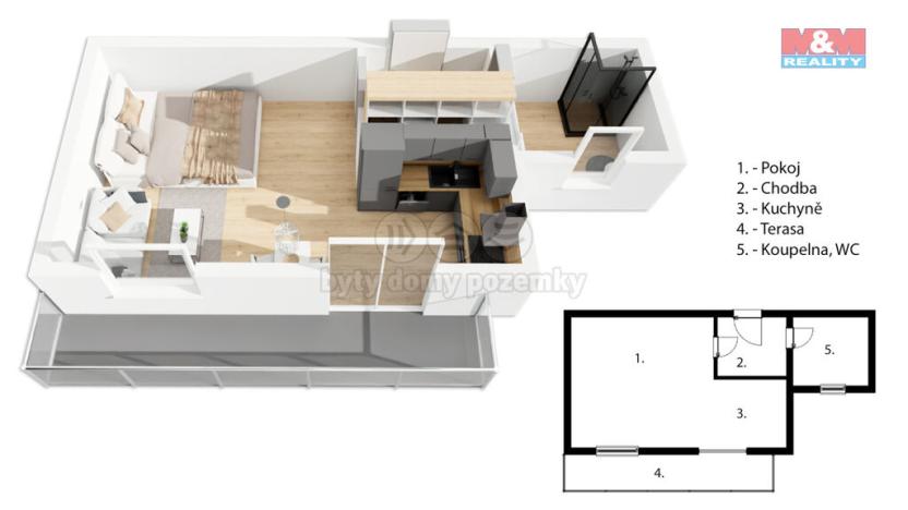Prodej bytu 1+kk, Vrbno pod Pradědem, Žižkova, 31 m2