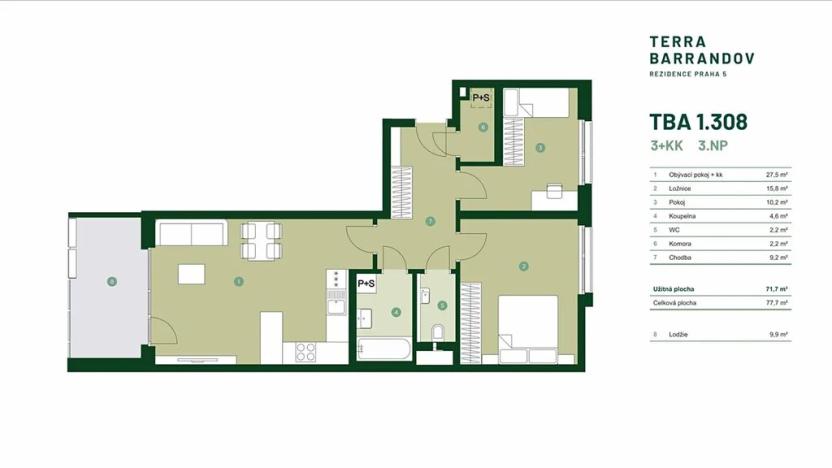 Prodej bytu 3+kk, Praha - Hlubočepy, Silurská, 78 m2