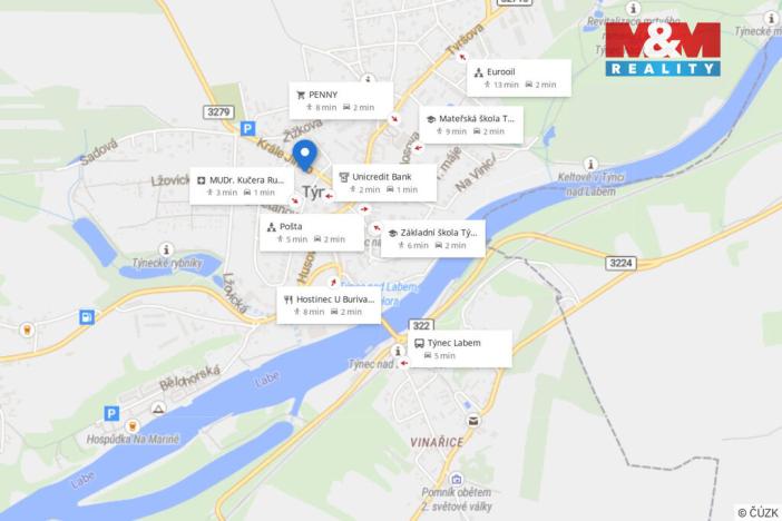 Prodej rodinného domu, Týnec nad Labem, Krále Jiřího, 85 m2